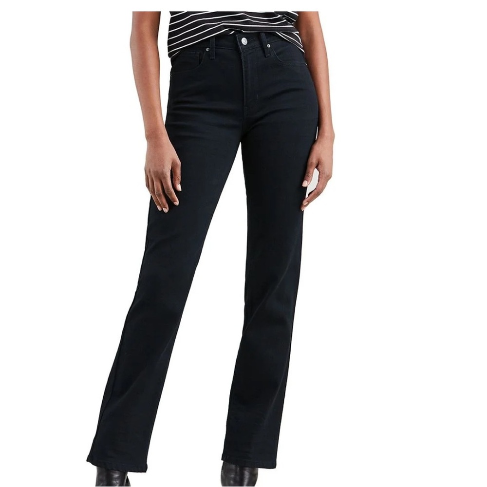 Levi's 724 High-Rise Straight Black Jeans